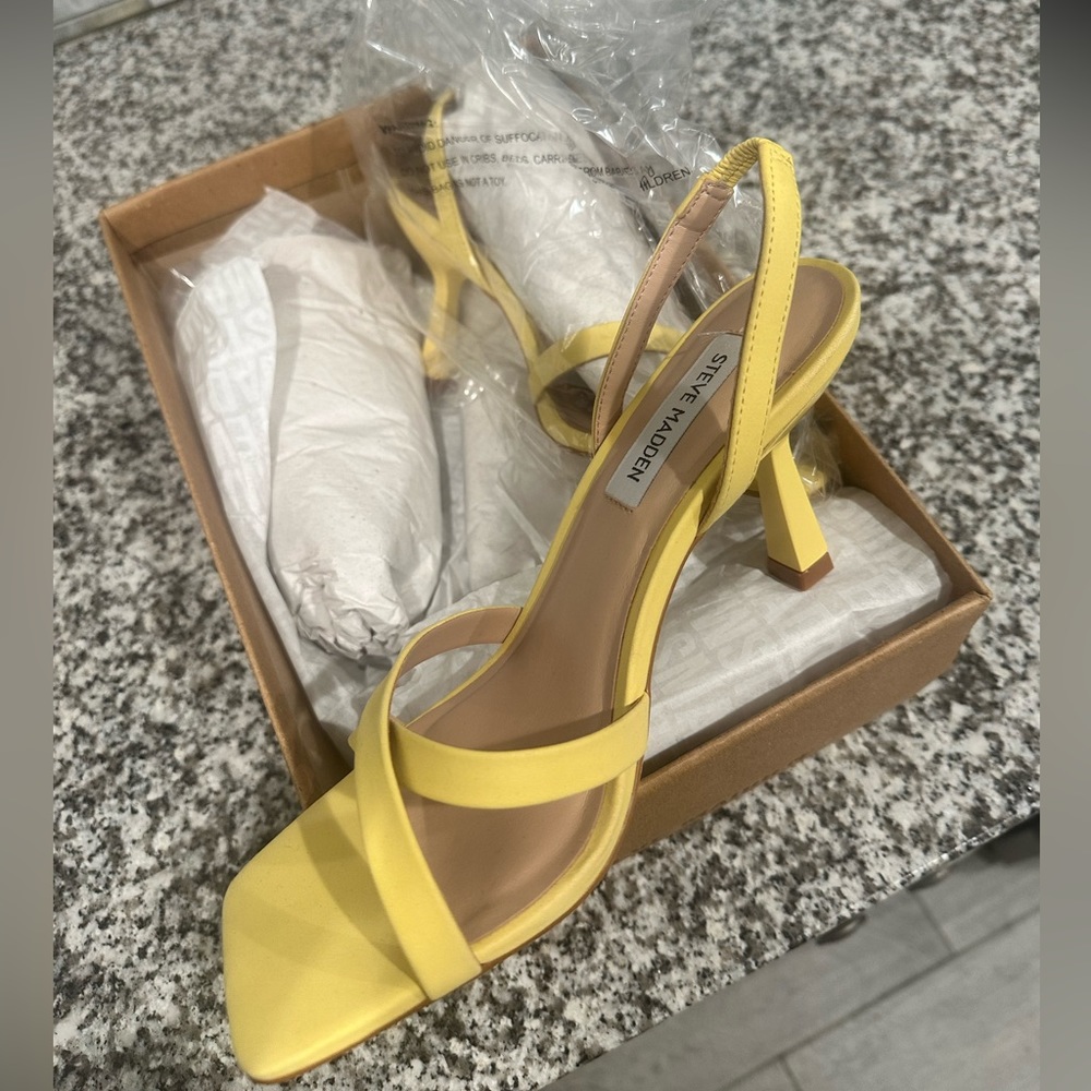 Steve Madden Yellow Sandal Heel